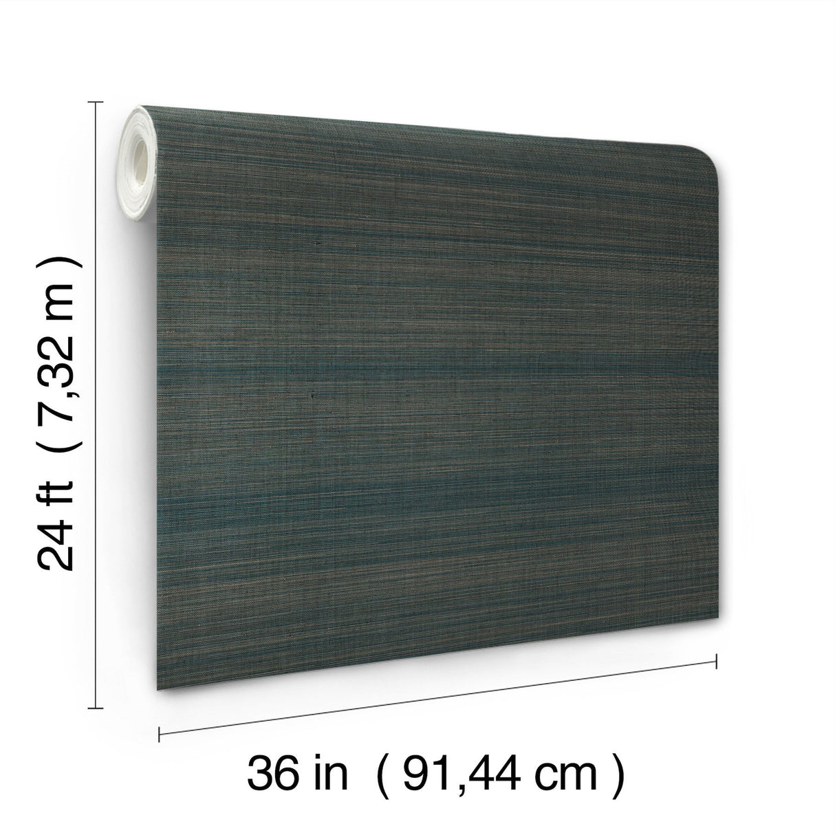 Modern Abaca Peacock Grasscloth Wallpaper - York GV0271
