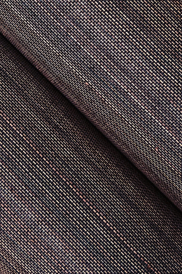 Modern Abaca Black Grasscloth Wallpaper with Traditional Style - York GV0274