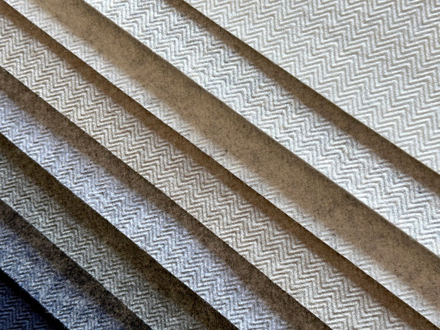 Savile Parchment Textured Wallpaper with Herringbone Chevron Motif - York HA3651R