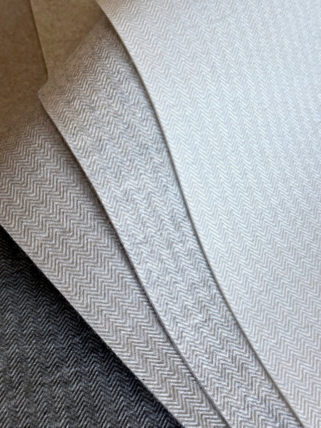 Savile Parchment Textured Wallpaper with Herringbone Chevron Motif - York HA3651R