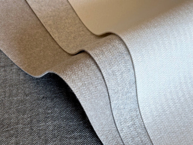 Savile Gunmetal Wallpaper with Textured Herringbone - York HA3653R