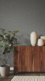 Savile Gunmetal Wallpaper with Textured Herringbone - York HA3653R