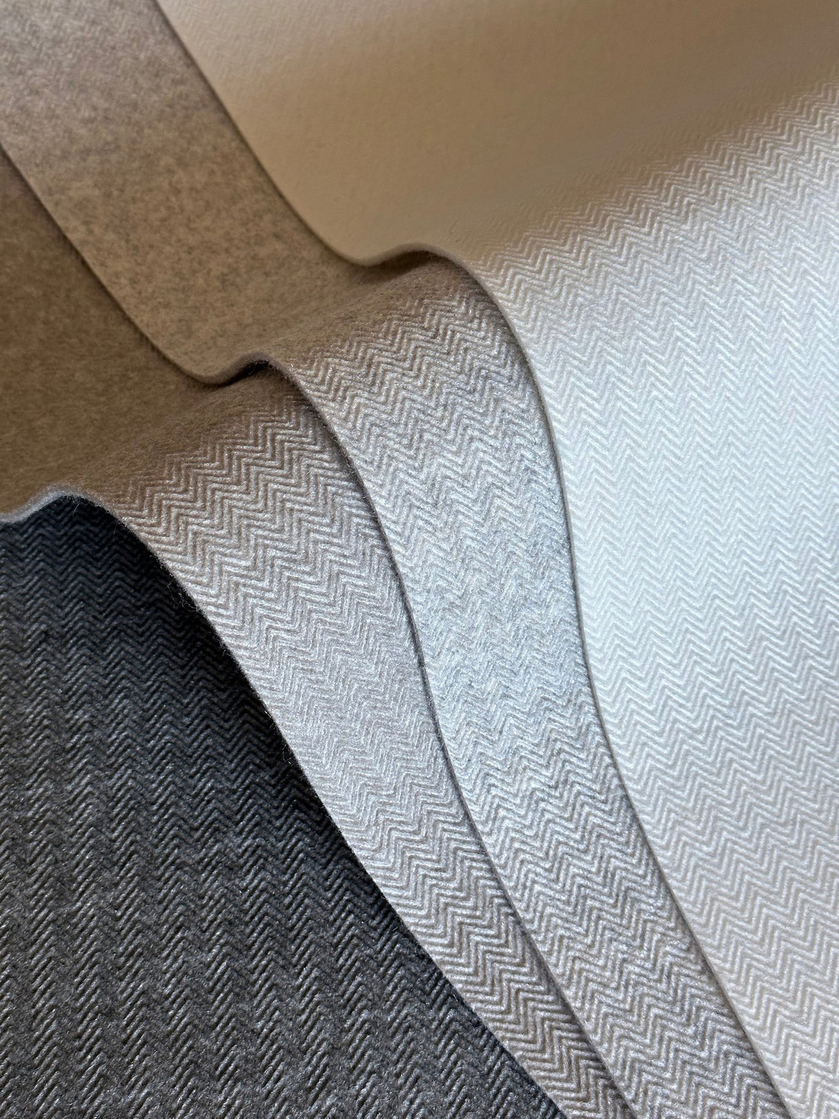 Savile Marble Textured Acoustical Wallpaper in Whites & Off-Whites with Herringbone Pattern - York HA3656R