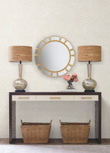 Tea Leaves Stripe Neutral Wallpaper