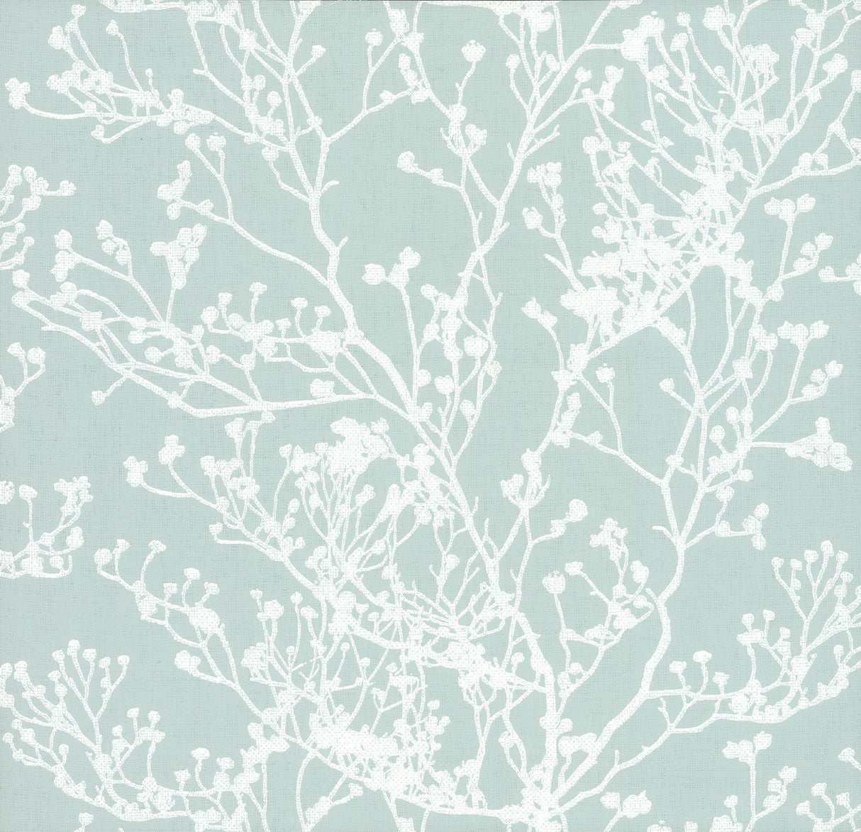 Budding Branch Silhouette Blue Wallpaper