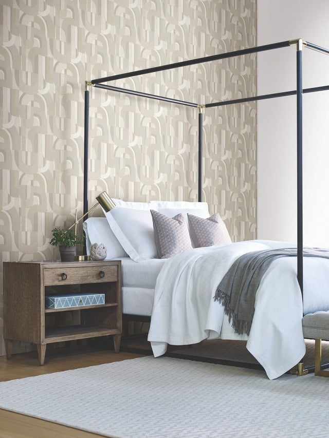 Sculpture Garden Neutral Wallpaper