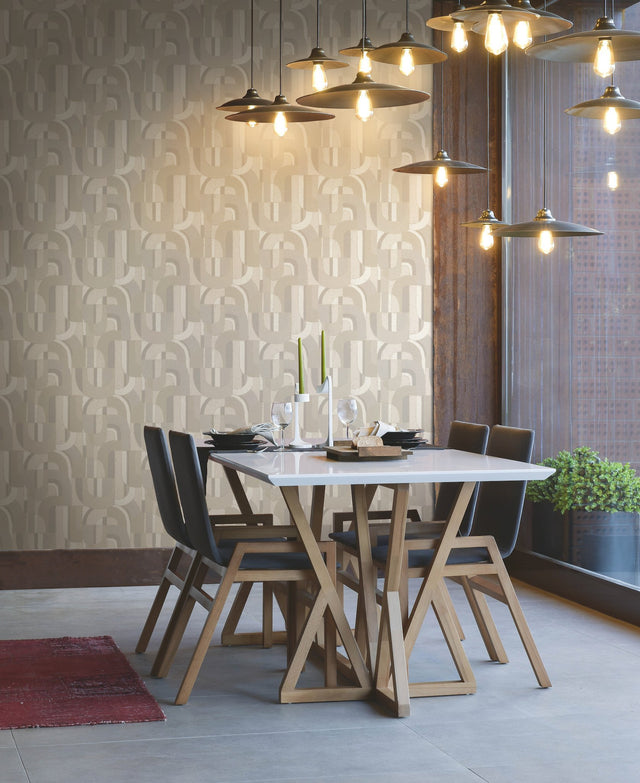 Sculpture Garden Neutral Wallpaper