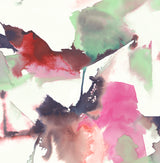 Abstract watercolor block peel and stick wallpaper in fuchsia and mint green on a white ground
