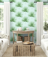 Pacific Palm Celeste & Jade by Harry & Grace Peel and Stick Palm Botanical Wallpaper – Harry & Grace HG10404