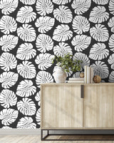 Monstera Leaf Shadow by Harry & Grace Peel and Stick Tropical Botanical Wallpaper – Harry & Grace HG10500