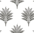 Sea Breeze Palm charcoal palm motif peel and stick wallpaper pattern