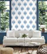 Sea Breeze Palm Coastal Blue by Harry & Grace Peel and Stick Palm Wallpaper – Harry & Grace HG10602