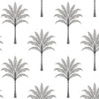 Montgomery Palm peel and stick wallpaper in Harbor Grey with stylized palm tree motif