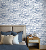 Clouds Blue by Harry & Grace Peel and Stick Cloud Wallpaper- Harry & Grace HG11202