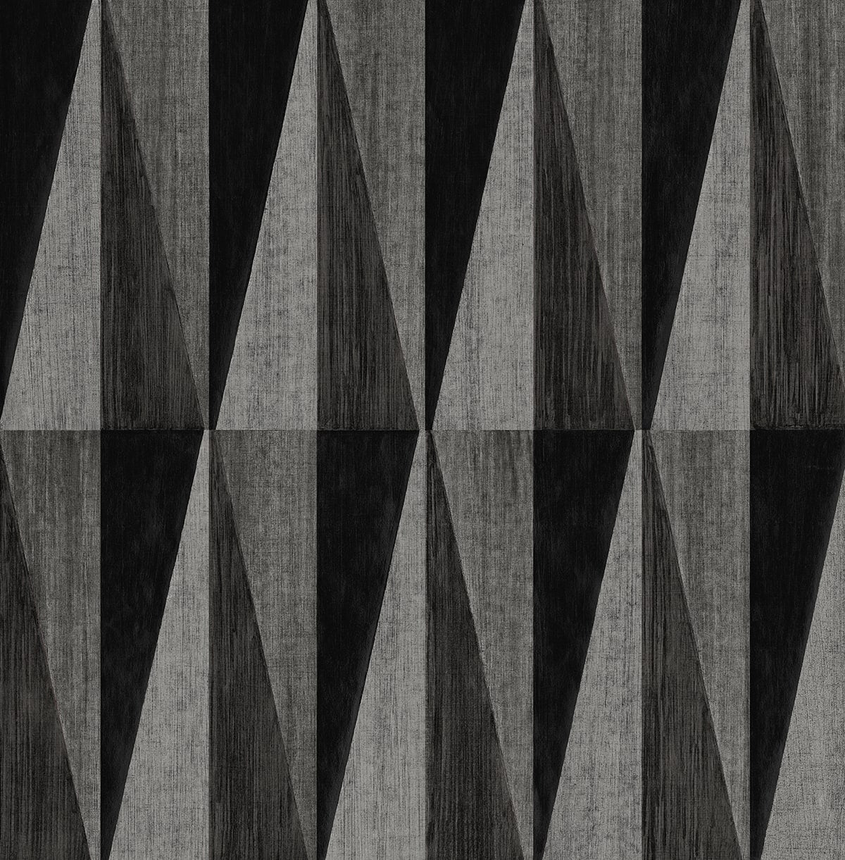 Pieced Diamonds geometric peel and stick wallpaper in charcoal grey