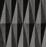 Pieced Diamonds geometric peel and stick wallpaper in charcoal grey