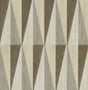 Pieced Diamonds geometric peel and stick wallpaper in cafe beige and tan tones.