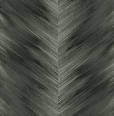 Charcoal washed chevron peel and stick wallpaper with satin finish