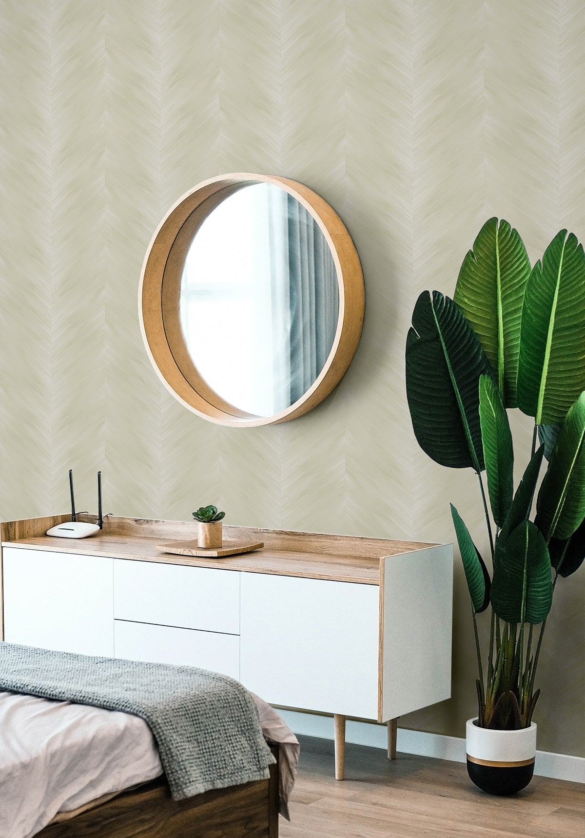 Washed Chevron Lace by Harry & Grace Peel and Stick Peel & Stick Wallpaper – Harry & Grace HG11705