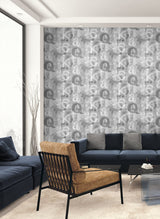 Graphic Letters Pewter by Harry & Grace Peel and Stick Abstract Letter Wallpaper – Harry & Grace HG12008