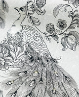Peacock Ivory & Ebony by Harry & Grace Peel and Stick Bird Wallpaper – Harry & Grace HG12200