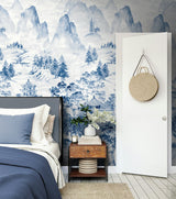 Misty Mountain Bluestone by Harry & Grace Peel and Stick Scenic Wall Mural – Harry & Grace HG12502M