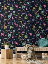Animals Dark Blue by Harry & Grace Peel & Stick Wallpaper – Harry & Grace HG12802