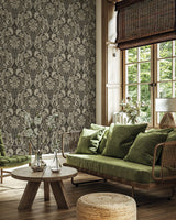 Thornton Vintage Damask Cliffside by Harry & Grace Peel and Stick Wallpaper – Harry & Grace HG12907