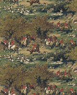 Taunton Hunt Scene Olive & Midnight by Harry & Grace Peel and Stick Scenic Wallpaper – Harry & Grace HG13002-Sample
