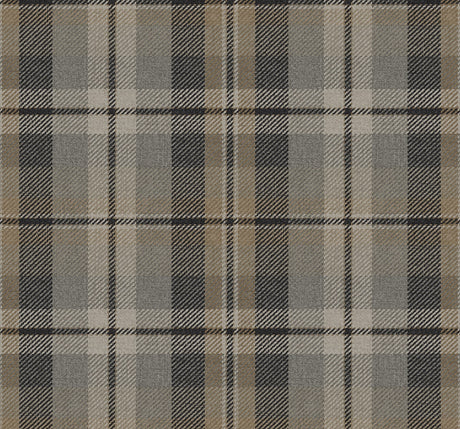 Cliffside grey and taupe tailored plaid peel and stick wallpaper pattern