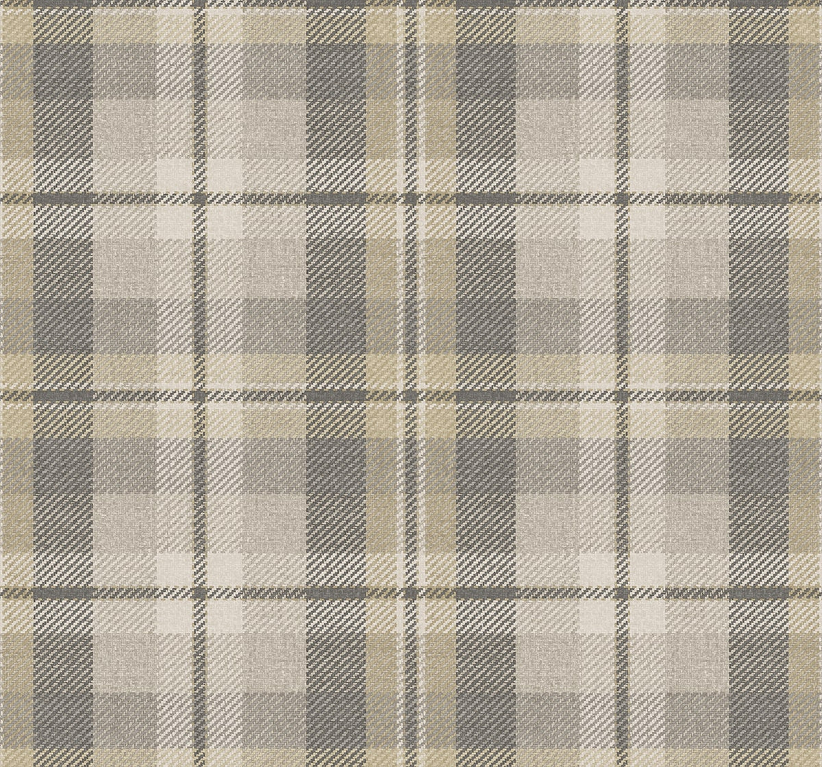 Thornbury Tailored Plaid Pavestone by Harry & Grace Peel and Stick Plaid Wallpaper – Harry & Grace HG13108 -Sample