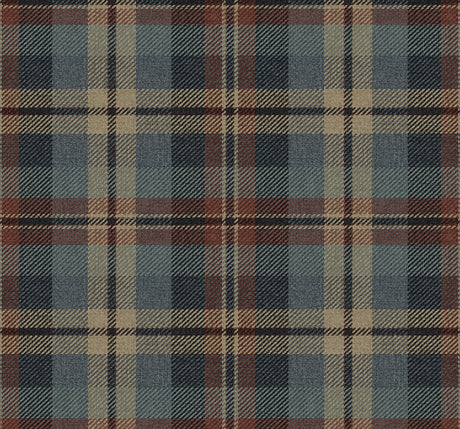 Thornbury Tailored Plaid peel and stick wallpaper pattern in Americana colors