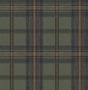 Herringbone Plaid peel and stick wallpaper in green, navy, and brown plaid pattern