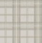 Herringbone Plaid peel and stick wallpaper in Frosted Calcutta grey plaid pattern