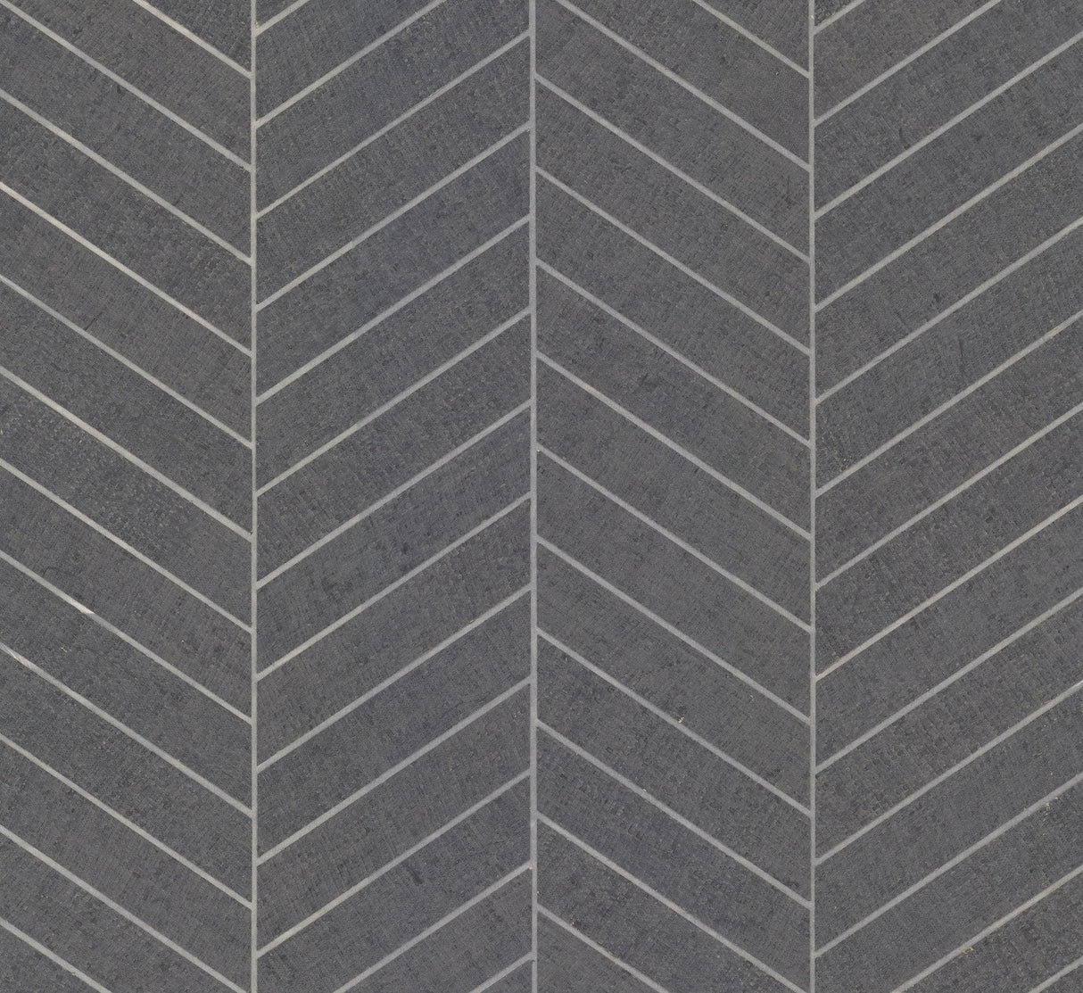 Atelier Herringbone Dark Grey Wallpaper with Geometric Herringbone Pattern - York HO2107