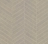 Atelier Herringbone Linen Wallpaper with Raffia Grasscloth Chevron Pattern, Feature Wall Style - York HO2109GV