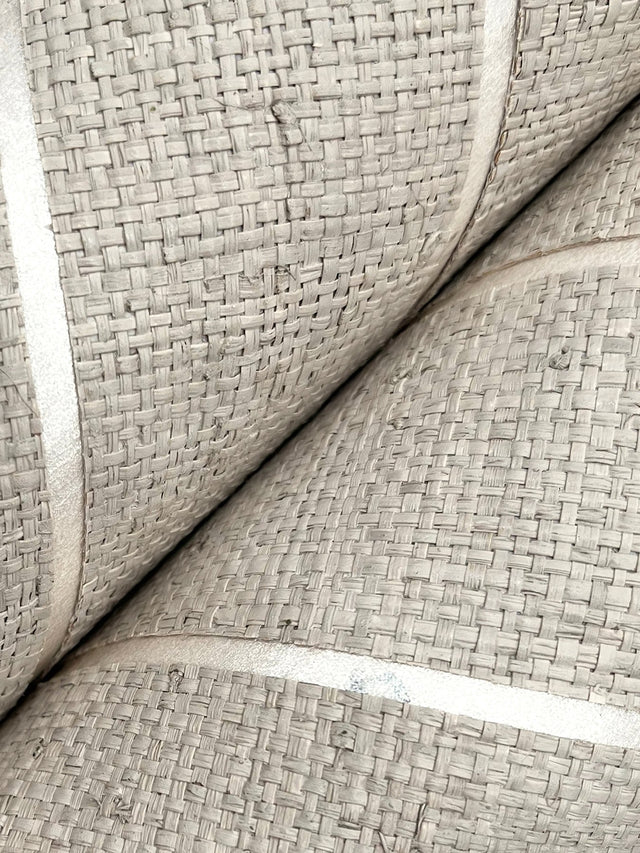 Atelier Herringbone Linen Wallpaper with Raffia Grasscloth Chevron Pattern, Feature Wall Style - York HO2109GV