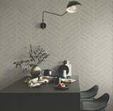 Atelier Herringbone Linen Wallpaper with Raffia Grasscloth Chevron Pattern, Feature Wall Style - York HO2109GV