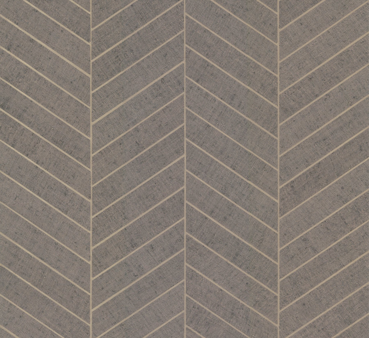 Atelier Herringbone Grey Wallpaper with Raffia-Look Geometric Herringbone - York HO2110