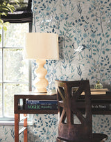 Aspen Grey Wallpaper with Woodland Stag and Crane Motif - York HO2129