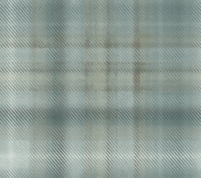 Sterling Plaid Green Wallpaper