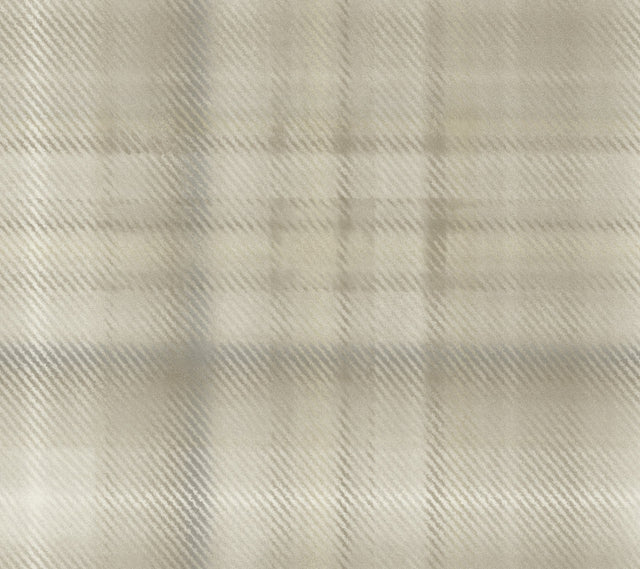 Sterling Plaid Beige Wallpaper