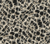 Leopard Rosettes Black Wallpaper with Watercolor Animal Print - York HO2162