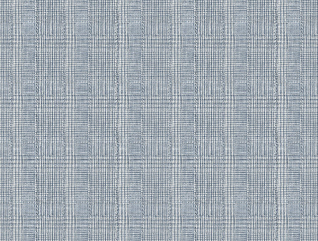 Shirting Plaid Blue Wallpaper with Plaids & Checks Non Woven Style - York HO2167