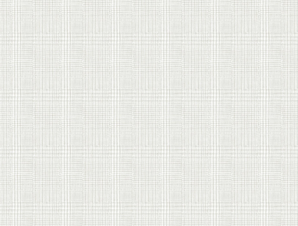 Shirting Plaid Grey Wallpaper with Menswear Plaid Pattern, Non Woven Unpasted Straight Match - York HO2168