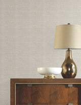 Shirting Plaid Off White Wallpaper with Woven Menswear Plaid - York HO2169
