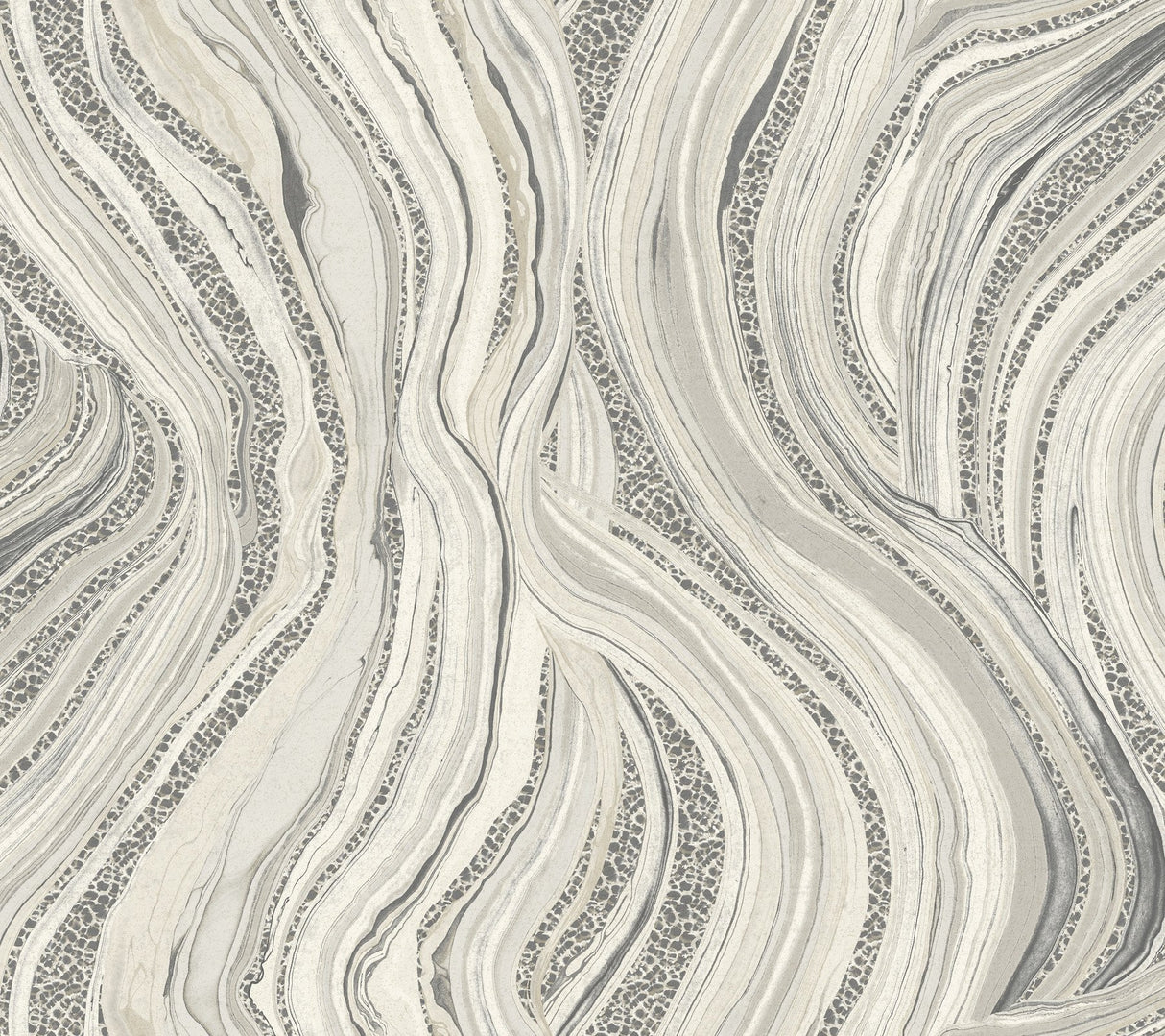 Streaming Cheetah Grey Wallpaper with Textural Animal Motif - York HO2172