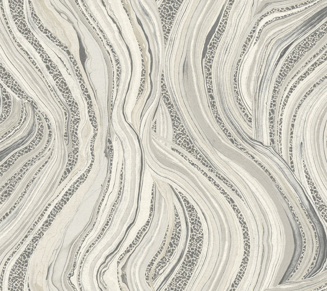 Streaming Cheetah Grey Wallpaper with Textural Animal Motif - York HO2172