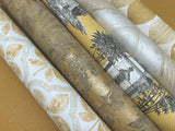 Charleston Damask Yellow Wallpaper with Classic Acanthus Motif - York HS7956
