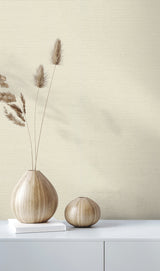 Varna Linen Textured Wallpaper in Linen - York HW3663R